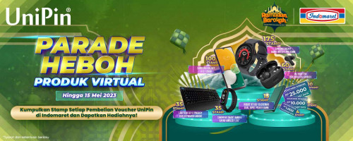 Parade Heboh Produk Virtual - Kumpulkan Stamp Setiap Pembelian Voucher UniPin di Indomaret dan Menangkan Hadiah dengan Total Puluhan Juta Rupiah!